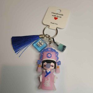 Bubble Girl Pink/Blue Keychain